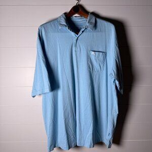 Tommy Bahama Relax Short Sleeve Polo with Pocket Light Blue Size XLT